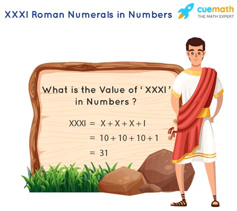 roman numerals xxxi|Roman Numerals: XXXI = 31